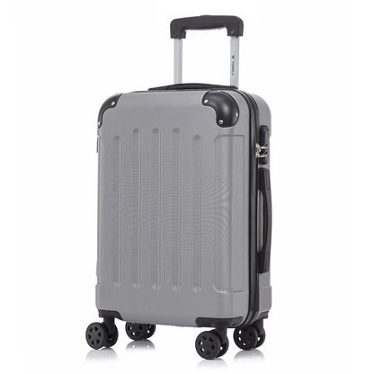 YONSLY® Suitcase, Trolley Travel Suitcase, Rolling Suitcase Carry-On with 4 360° Wheels, Hardshell Travel Suitcase, Combination Lock, Soft Rubber Handle