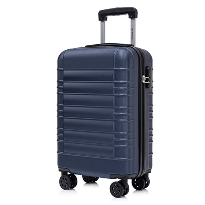 YONSLY® Suitcase, Trolley Suitcase, Cabin Luggage with 4 360° Wheels, Hardshell Suitcase, Combination Lock, Soft Rubber Handle
