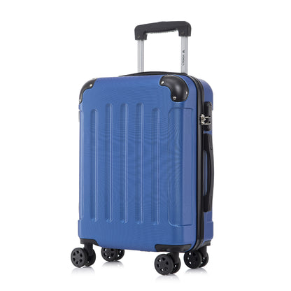 YONSLY® Suitcase, Trolley Travel Suitcase, Rolling Suitcase Carry-On with 4 360° Wheels, Hardshell Travel Suitcase, Combination Lock, Soft Rubber Handle