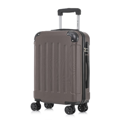 YONSLY® Suitcase, Trolley Travel Suitcase, Rolling Suitcase Carry-On with 4 360° Wheels, Hardshell Travel Suitcase, Combination Lock, Soft Rubber Handle
