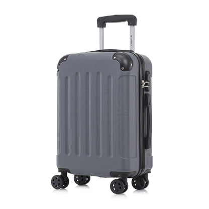 YONSLY® Suitcase, Trolley Travel Suitcase, Rolling Suitcase Carry-On with 4 360° Wheels, Hardshell Travel Suitcase, Combination Lock, Soft Rubber Handle