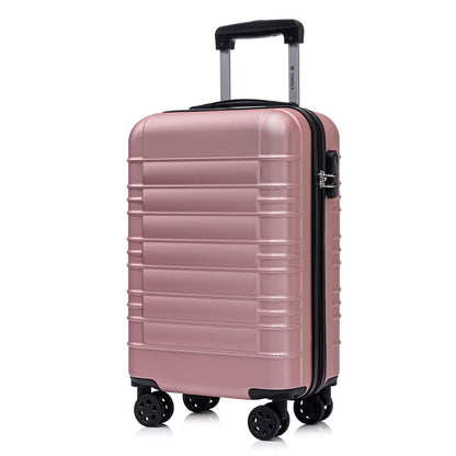 YONSLY® Suitcase, Trolley Suitcase, Cabin Luggage with 4 360° Wheels, Hardshell Suitcase, Combination Lock, Soft Rubber Handle