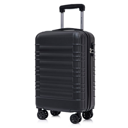 YONSLY® Suitcase, Trolley Suitcase, Cabin Luggage with 4 360° Wheels, Hardshell Suitcase, Combination Lock, Soft Rubber Handle