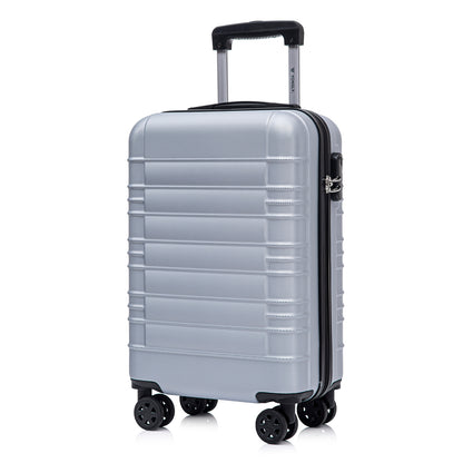 YONSLY® Suitcase, Trolley Suitcase, Cabin Luggage with 4 360° Wheels, Hardshell Suitcase, Combination Lock, Soft Rubber Handle