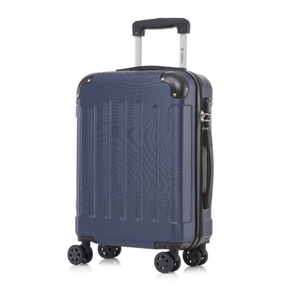 YONSLY® Suitcase, Trolley Travel Suitcase, Rolling Suitcase Carry-On with 4 360° Wheels, Hardshell Travel Suitcase, Combination Lock, Soft Rubber Handle