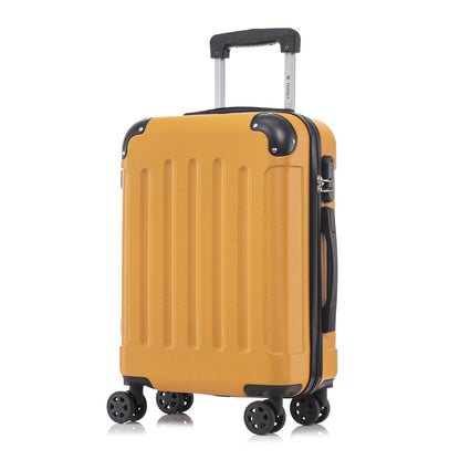 YONSLY® Suitcase, Trolley Travel Suitcase, Rolling Suitcase Carry-On with 4 360° Wheels, Hardshell Travel Suitcase, Combination Lock, Soft Rubber Handle