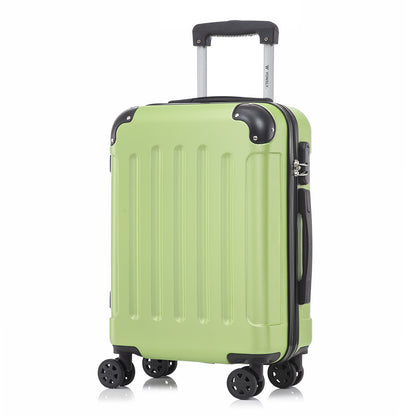 YONSLY® Suitcase, Trolley Travel Suitcase, Rolling Carry-on Luggage with 4 360° Wheels, ABS Hardshell, Security Lock, Soft Rubber Handle, 210D Lining