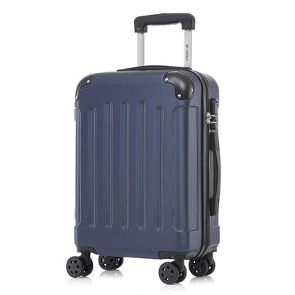 YONSLY® Suitcase, Trolley Travel Suitcase, Rolling Carry-on Luggage with 4 360° Wheels, ABS Hardshell, Security Lock, Soft Rubber Handle, 210D Lining
