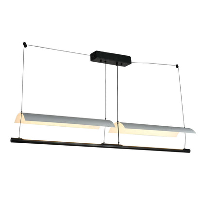 LQWELL® Modern Pendant Light LED 24W, Minimalist Industrial Pendant Lamp Vintage Hanging Lamp for Kitchen Living Room Bedroom Dining Room Cafes, Metal Chandelier Ceiling Lamp