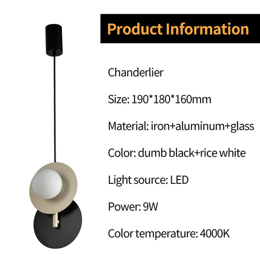 LQWELL® LED Chandelier 45W, Industrial Chandelier, Retro Pendant Light Metal Ceiling Lamp for Living Room Bedroom Dining Room Hallway Cafes Bar Studio