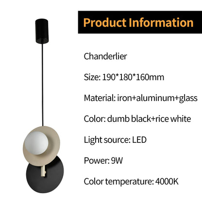 LQWELL® LED Chandelier 45W, Industrial Chandelier, Retro Pendant Light Metal Ceiling Lamp for Living Room Bedroom Dining Room Hallway Cafes Bar Studio