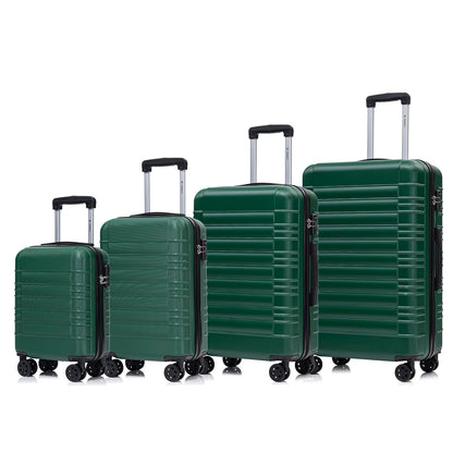 YONSLY® Premium Travel Suitcase TSA Lock, Hardshell Suitcase Trolley Cabin Luggage Roller Suitcase Hand Luggage 4 Wheels (S-M-L-XL-Set)