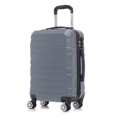 YONSLY® Travel Suitcase Trolley, Rolling Luggage Carry-on Set, Cabin Suitcase, Travel Suitcase with 4 360° Wheels, Combination Lock, Soft Rubber Handle, Hardside Travel Suitcase
