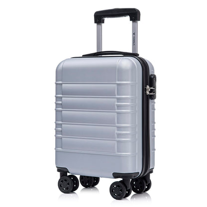YONSLY® Suitcase, Trolley Suitcase, Cabin Luggage with 4 360° Wheels, Hardshell Suitcase, Combination Lock, Soft Rubber Handle
