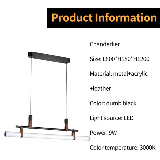 LQWELL® Modern Pendant Light LED 9W, Minimalist Industrial Pendant Lamp Vintage Hanging Lamp for Kitchen Living Room Bedroom Dining Room Cafes, Metal Chandelier Ceiling Lamp
