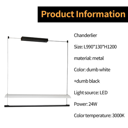 LQWELL® Modern Pendant Light LED 24W, Minimalist Industrial Pendant Lamp Vintage Hanging Lamp for Kitchen Living Room Bedroom Dining Room Cafes, Metal Chandelier Ceiling Lamp