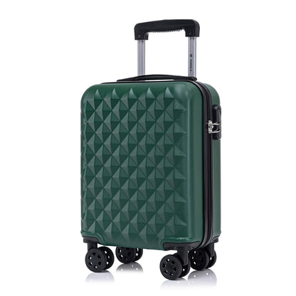 YONSLY® Suitcase, Trolley Travel Suitcase, Cabin Case Rolling Luggage Hand Luggage with 4 360° Wheels, Hard Shell Travel Suitcase, Combination Lock, Soft Rubber Handle