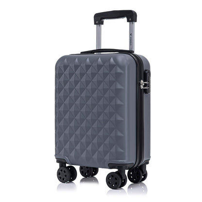 YONSLY® Suitcase, Trolley Travel Suitcase, Cabin Case Rolling Luggage Hand Luggage with 4 360° Wheels, Hard Shell Travel Suitcase, Combination Lock, Soft Rubber Handle