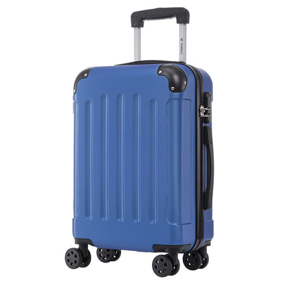 YONSLY® Trolley Suitcase, Travel Suitcase, Carry-On Suitcase, Hardshell Suitcase with 4 360° Wheels, Combination Lock, Soft Rubber Handle for Travel, Camping