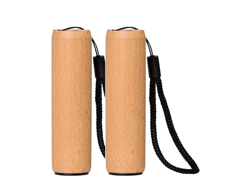 LQWELL® Mini Flashlight USB C Rechargeable, Small Flashlight with 3 Light Modes, Aluminum Portable Hand Flashlight with Wooden Shell for Camping, Hiking, Emergency, Jogging, Night Reading, Available as 2/3/4 Piece Set