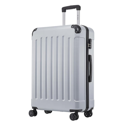 YONSLY® Trolley Suitcase, Travel Suitcase, Carry-On Suitcase, Hardshell Suitcase with 4 360° Wheels, Combination Lock, Soft Rubber Handle for Travel, Camping