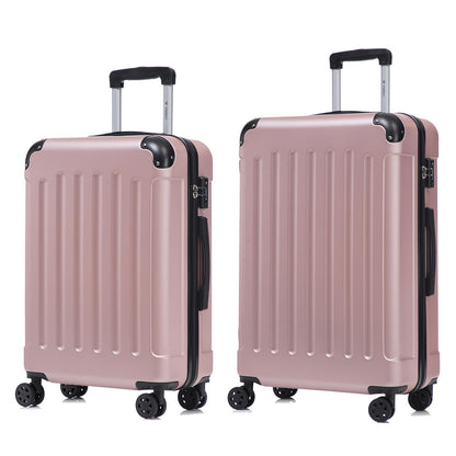 YONSLY® Premium Travel Suitcase TSA Lock, YKK Zipper Hardshell Suitcase Trolley Cabin Suitcase Rolling Suitcase Hand Luggage 4 Wheels (L-XL-Set)