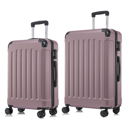 YONSLY® Premium Travel Suitcase TSA Lock, YKK Zipper Hardshell Suitcase Trolley Cabin Suitcase Rolling Suitcase Hand Luggage 4 Wheels (L-XL-Set)