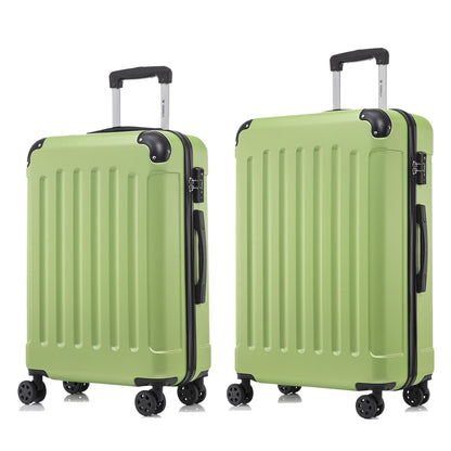YONSLY® Premium Travel Suitcase TSA Lock, YKK Zipper Hardshell Suitcase Trolley Cabin Suitcase Rolling Suitcase Hand Luggage 4 Wheels (L-XL-Set)