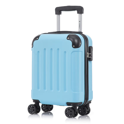 YONSLY® Suitcase, Trolley Travel Suitcase, Rolling Carry-on Luggage with 4 360° Wheels, ABS Hardshell, Security Lock, Soft Rubber Handle, 210D Lining