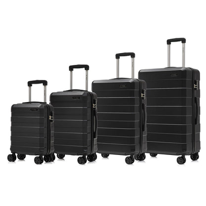yonsly Trolley Reisekoffer Set, Rollkoffer Handgepäck, Kofferset, Gepäckset Travel Suitcase Hartschalenreisekoffer mit 4 Rollen 360°, Zahlenschloss, Weicher Gummigriff (4er Set, S,M,L&XL)