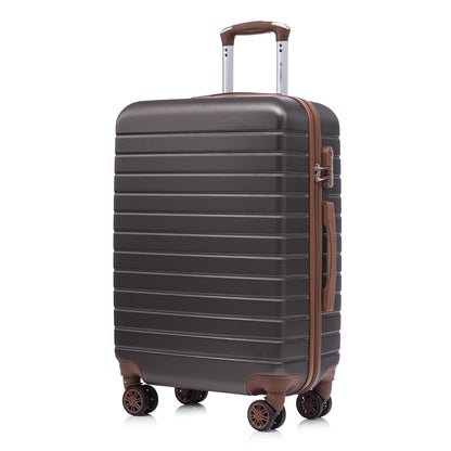 YONSLY® Travel Suitcase Trolley Rolling Luggage Carry-on Set, Cabin Suitcase, Hardshell Suitcase with 4 360° Wheels, Combination Lock, Soft Rubber Handle