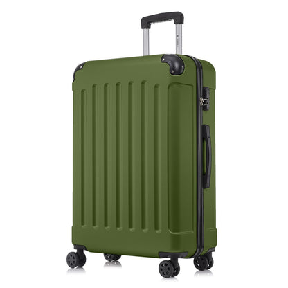 YONSLY® Suitcase, Trolley Travel Suitcase, Rolling Suitcase Carry-On with 4 x 360° Wheels, Hard-Shell Travel Suitcase, Combination Lock, Soft Rubber Handle