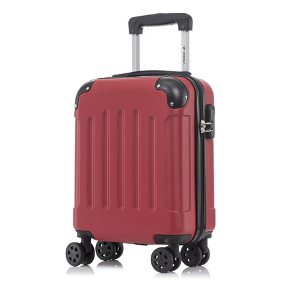 YONSLY® Suitcase, Trolley Travel Suitcase, Rolling Suitcase Carry-On with 4 360° Wheels, Hardshell Travel Suitcase, Combination Lock, Soft Rubber Handle