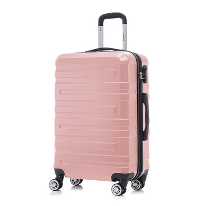 YONSLY® Travel Suitcase Trolley, Rolling Luggage Carry-on Set, Cabin Suitcase, Travel Suitcase with 4 360° Wheels, Combination Lock, Soft Rubber Handle, Hardside Travel Suitcase