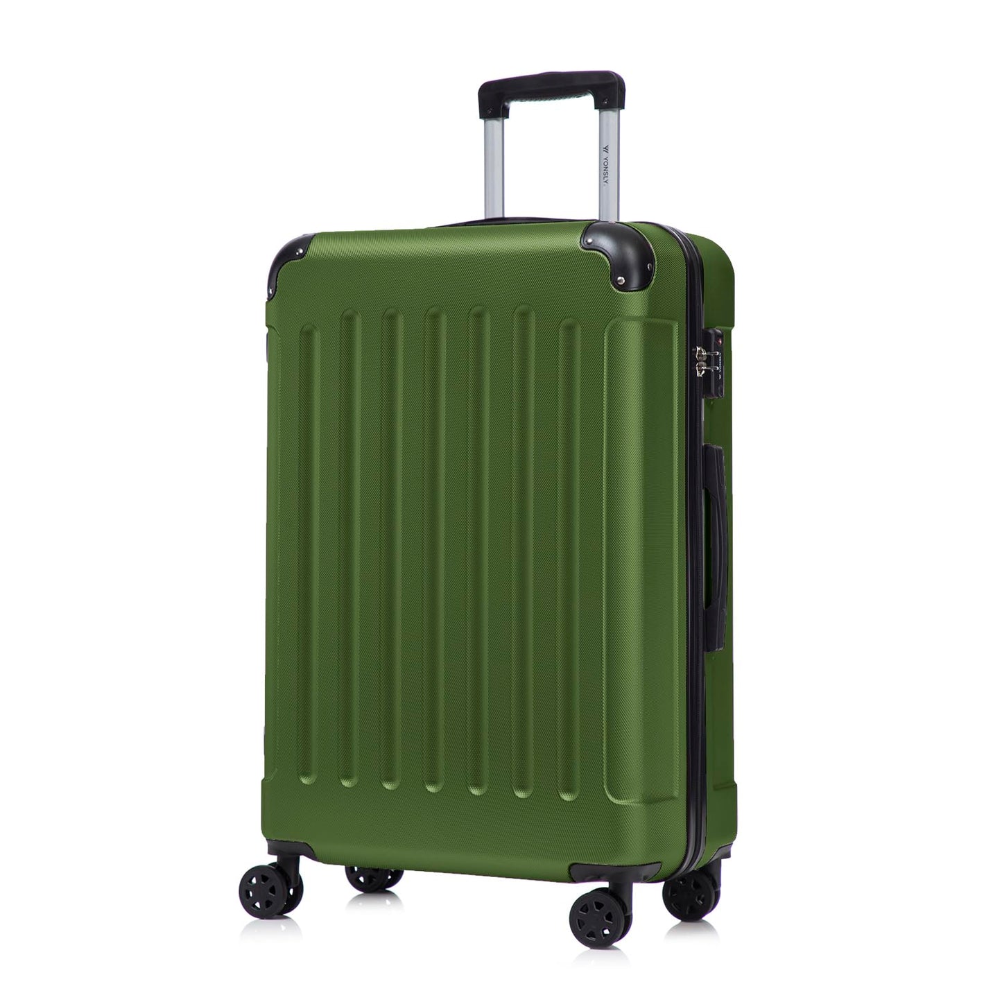 YONSLY® Premium Travel Suitcase TSA Lock, YKK Zipper Hardshell Suitcase Trolley Cabin Suitcase Rolling Suitcase Hand Luggage 4 Wheels