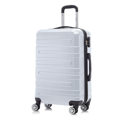 YONSLY® Travel Suitcase Trolley, Rolling Luggage Carry-on Set, Cabin Suitcase, Travel Suitcase with 4 360° Wheels, Combination Lock, Soft Rubber Handle, Hardside Travel Suitcase