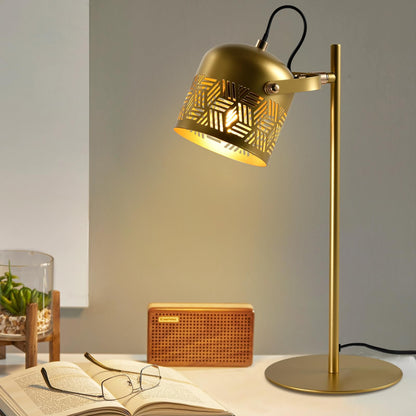 LQWELL® LED Table Lamp, Retro Palace Style Table Lamp, E27 Bedside Lamp, Metal Desk Lamp Dining Table Lamp for Bedroom Dining Room Library Museum Studio Office Bar Shop Decor