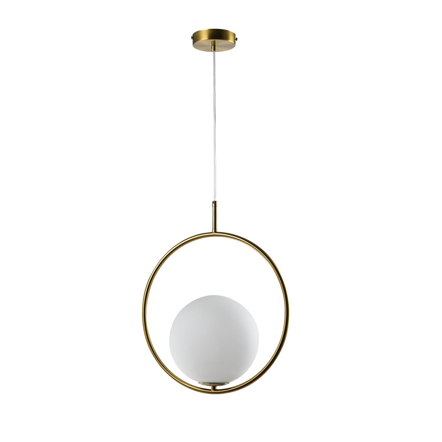 LQWELL® Globe Pendelleuchte Hängeleuchte G9, Modern Kugelglas Lampenschirm Pendellampe Hängelampe für Küche Wohnzimmer Schlafzimmer Esszimmer, Metall Mid Century Deckenlampe, Schwarz