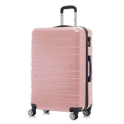 YONSLY® Travel Suitcase Trolley, Rolling Luggage Carry-on Set, Cabin Suitcase, Travel Suitcase with 4 360° Wheels, Combination Lock, Soft Rubber Handle, Hardside Travel Suitcase