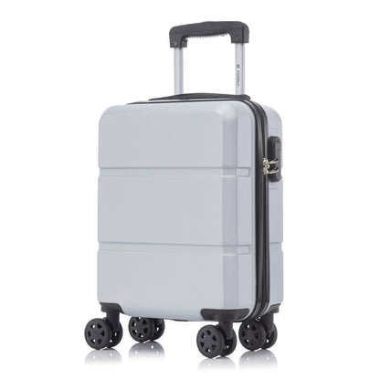 YONSLY® Trolley Travel Suitcase, Rolling Suitcase Carry-On with 4 360° Wheels, Hardshell Suitcase, Combination Lock, Soft Rubber Handle