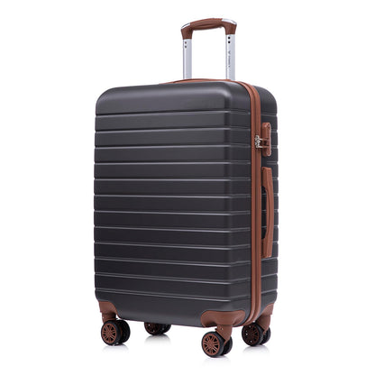 YONSLY® Travel Suitcase Trolley Rolling Luggage Carry-on Set, Cabin Suitcase, Hardshell Suitcase with 4 360° Wheels, Combination Lock, Soft Rubber Handle