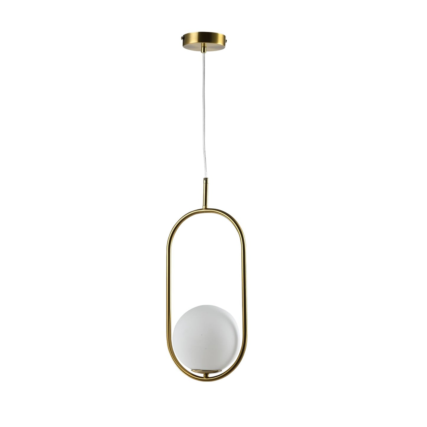 LQWELL® Globe Pendelleuchte G9 Hängeleuchte, Mid Century Modern Pendellampe Hängelampe Kronleuchter Kugelglas Lampenschirm für Küche Wohnzimmer Schlafzimmer Esszimmer, Metall Deckenlampe