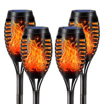LQWELL® Solar Lights Solar Torch Light for Outdoor Garden, 12 LED Solar Lamp with Realistic Flame Effect, IP65 Waterproof for Path, Backyard and Lawn, Available in Various Sets