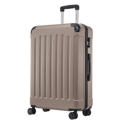 YONSLY® Trolley Suitcase, Travel Suitcase, Carry-On Suitcase, Hardshell Suitcase with 4 360° Wheels, Combination Lock, Soft Rubber Handle for Travel, Camping