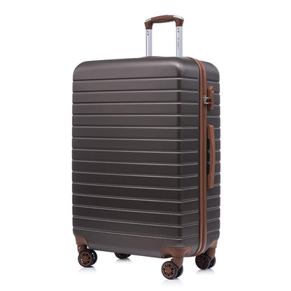 YONSLY® Travel Suitcase Trolley Rolling Luggage Carry-on Set, Cabin Suitcase, Hardshell Suitcase with 4 360° Wheels, Combination Lock, Soft Rubber Handle