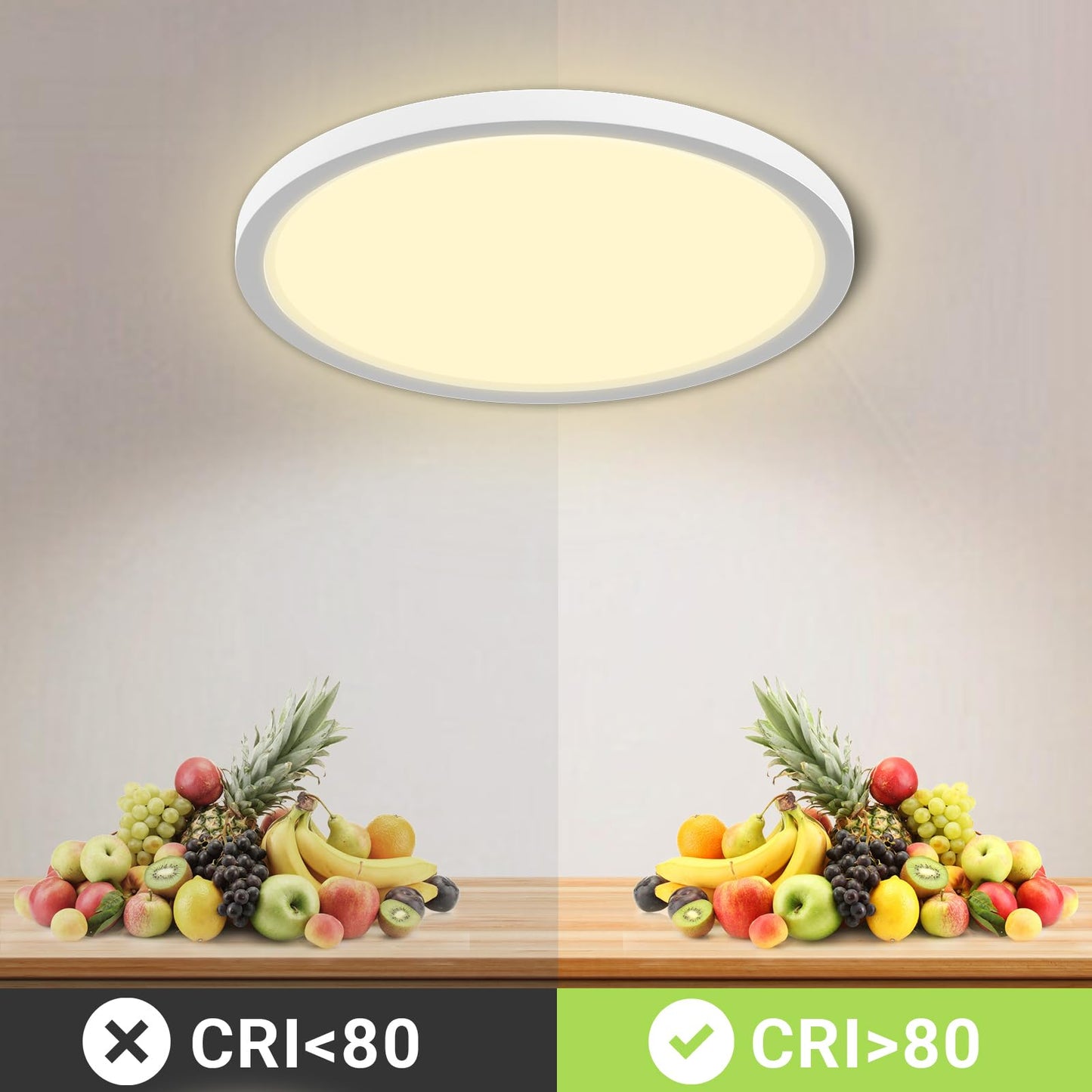 LQWELL® LED Ceiling Light, IP44 Waterproof Bathroom Light Round Flat 36W 4320LM Modern Simple Thin Lamp for Living Room Bathroom Bedroom Kitchen Balcony Basement Office, 400 * 24mm