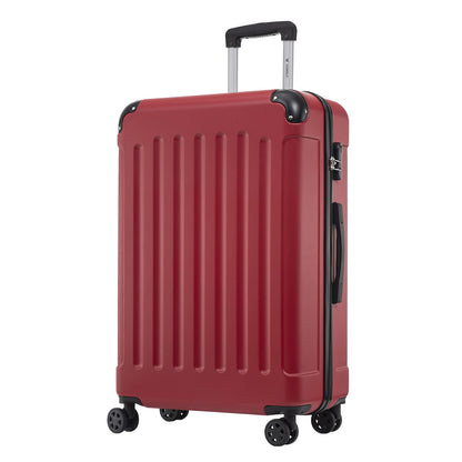 YONSLY® Trolley Suitcase, Travel Suitcase, Carry-On Suitcase, Hardshell Suitcase with 4 360° Wheels, Combination Lock, Soft Rubber Handle for Travel, Camping