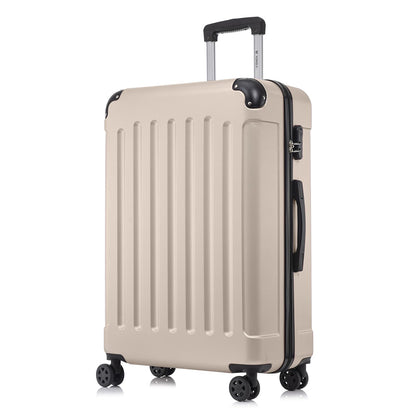 YONSLY® Suitcase, Trolley Travel Suitcase, Rolling Suitcase Carry-On with 4 x 360° Wheels, Hard-Shell Travel Suitcase, Combination Lock, Soft Rubber Handle