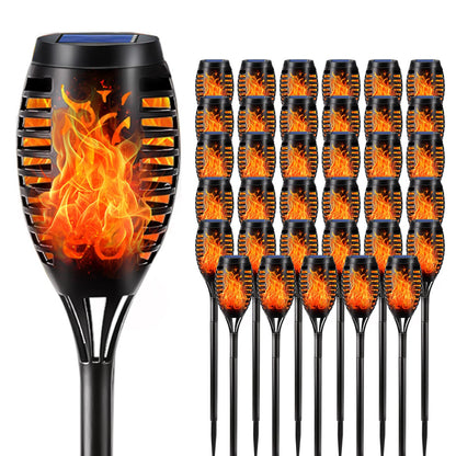 LQWELL® Solar Lights Solar Torch Light for Outdoor Garden, 12 LED Solar Lamp with Realistic Flame Effect, IP65 Waterproof for Path, Backyard and Lawn, Available in Various Sets