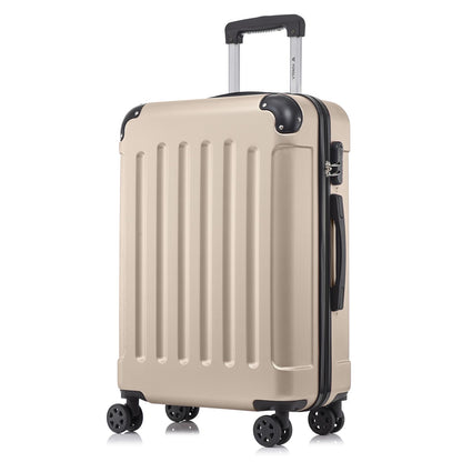 YONSLY® Suitcase, Trolley Travel Suitcase, Rolling Suitcase Carry-On with 4 x 360° Wheels, Hard-Shell Travel Suitcase, Combination Lock, Soft Rubber Handle